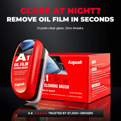 Kapak oil film cleaning brush with packaging removing windshield glare and restoring clear night visibility
